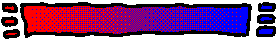 Doodle of a scarf with a dithered red and blue gradient